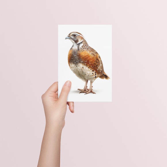 Watercolor Quail Wall Art Print, Unframed - Vibrant Nature-Inspired Home Decor - Picture 5 of 6